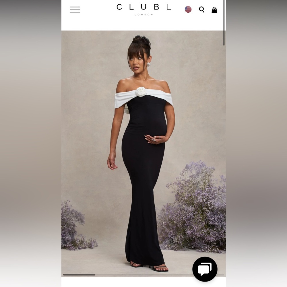 NEVER WORN, TAGS ATTACHED. Club L London Strapless Black and White Dress